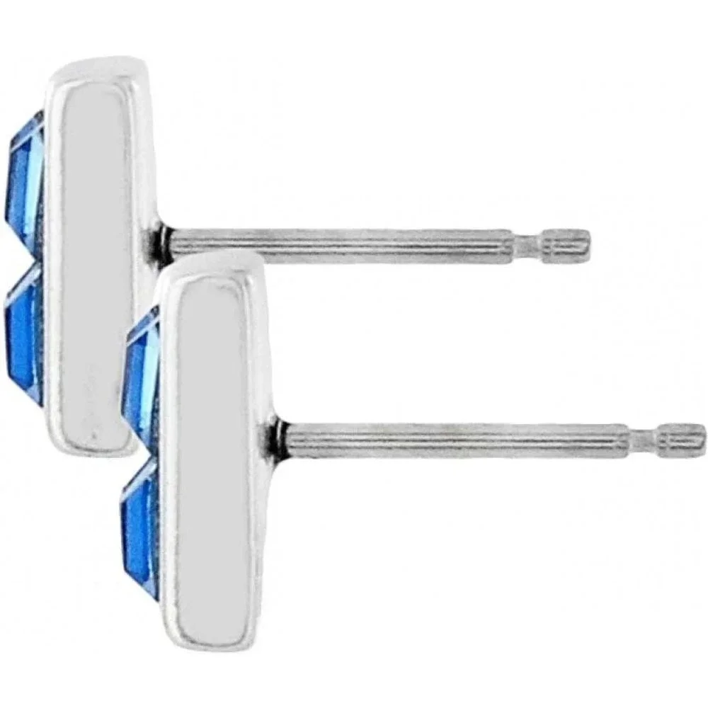 Brighton‎ Spectrum Mini Post Earrings Pink Crystal Square Stud Earrings